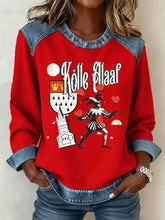 Frauen Deutschland Köln Karneval Muster Patchwork Kunst Sweatshirt